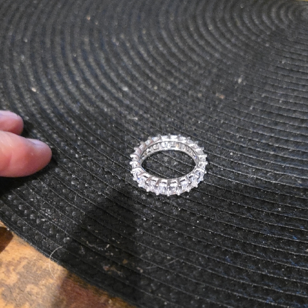 Dazzling Silver Eternity Ring - image 1